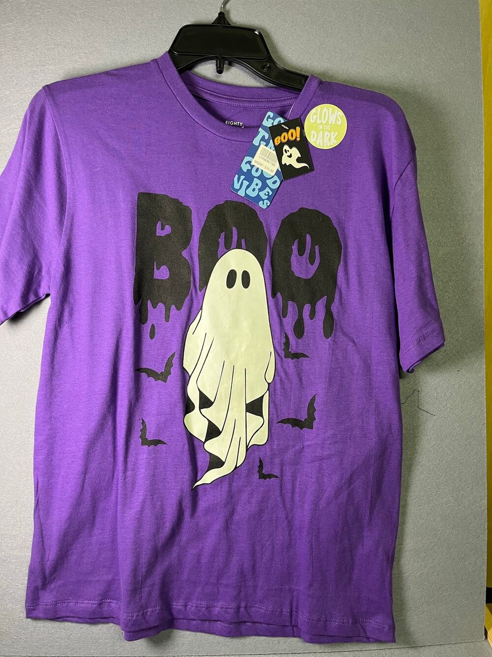 Eighty Eight Brand boys size 16 purple glow in the dark ghost boo t-shirt nwt